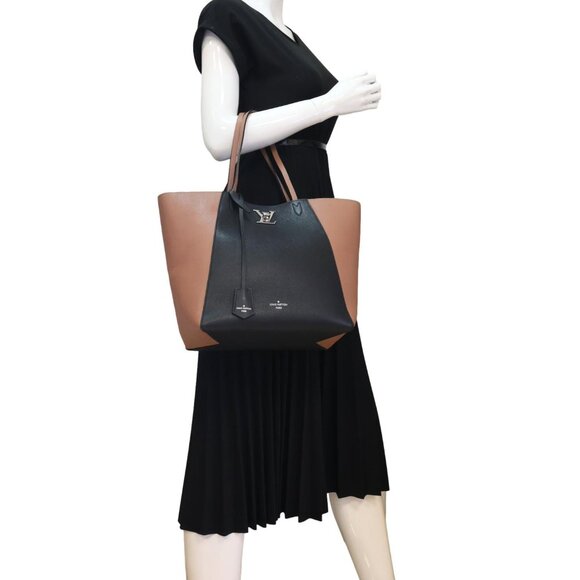 Louis Vuitton  Lockme Cabas Leather Tote Bag Bois de Rose - Picture 2 of 10